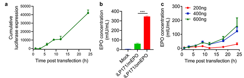Human Erythropoietin and its use in LNP-mediated mRNA Drug Discovery