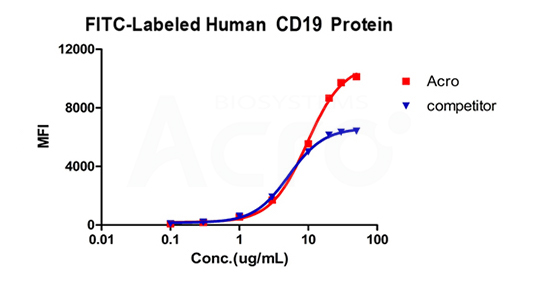 CD19 binding activity verified by FACS
